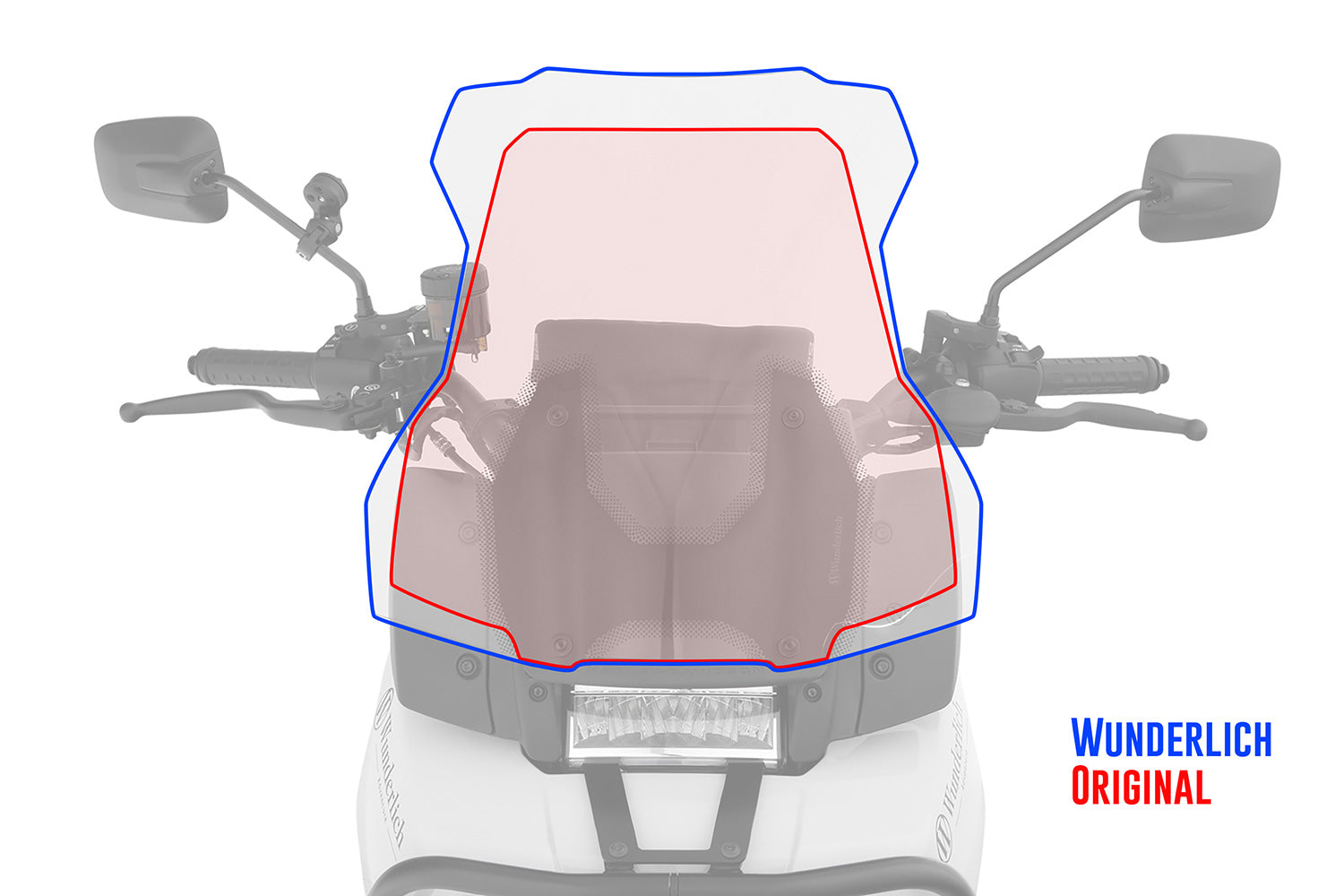 Wunderlich MARATHON windshield with windshield reinforcement-90154-000