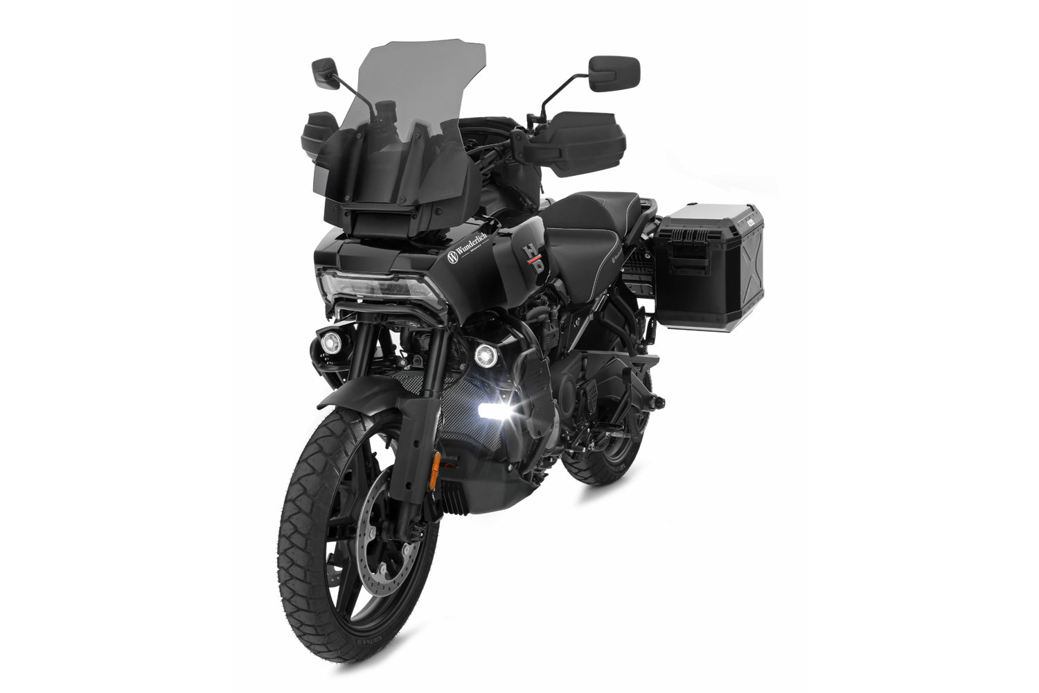 Wunderlich headlight protection grill for the Harley-Davidson Pan America 1250 reliably protects the original headlight from expensive...