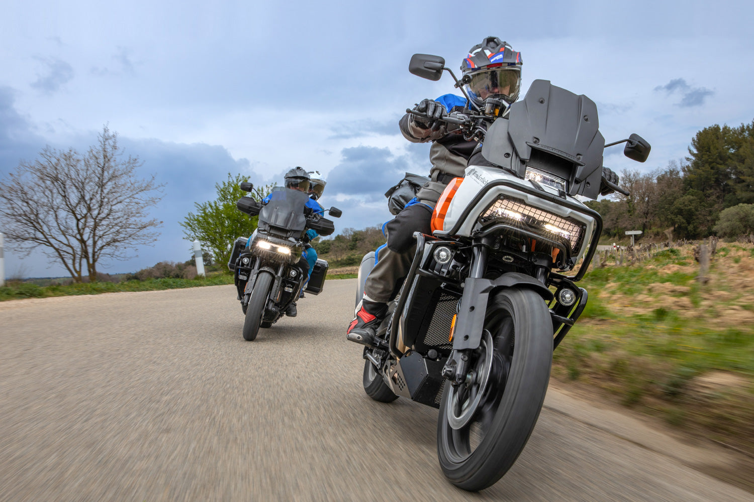 Solid all-round protection for the exposed ignition interruption switch on the side stand.