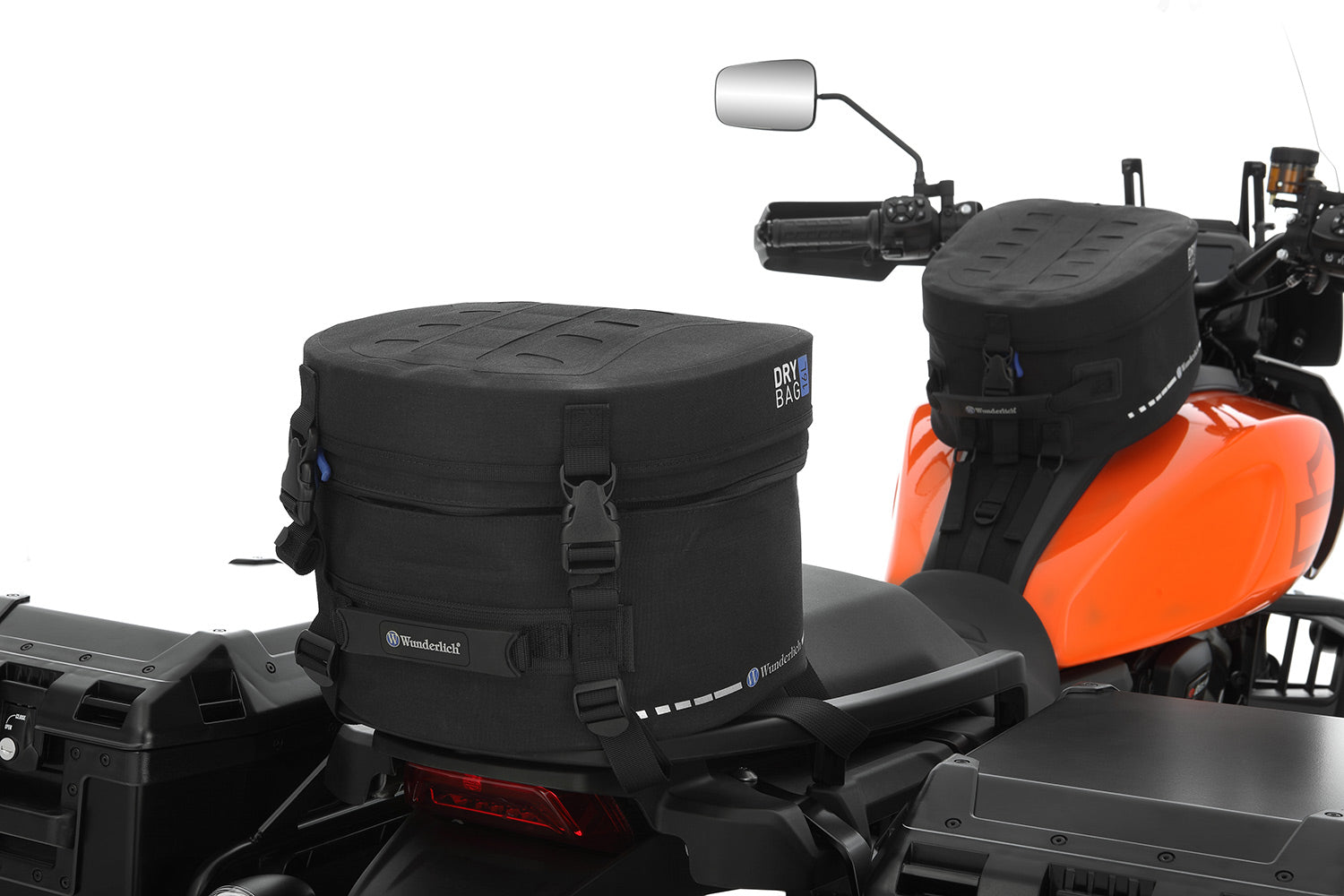 Multi-functional and compact bag can  either be attached to the luggage carrier of the passenger seat quickly and  simply