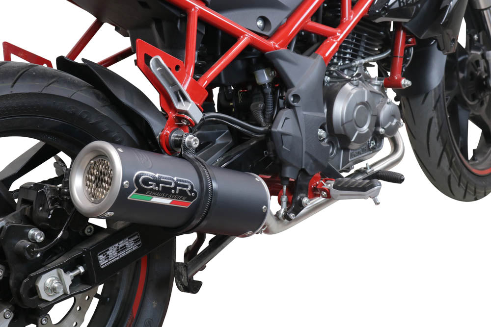 GPR-Exhaust---M3-Black-Titanium-Full-Line-for-BN-125-from-2021-to-2024-dB-Killer-Catalyst