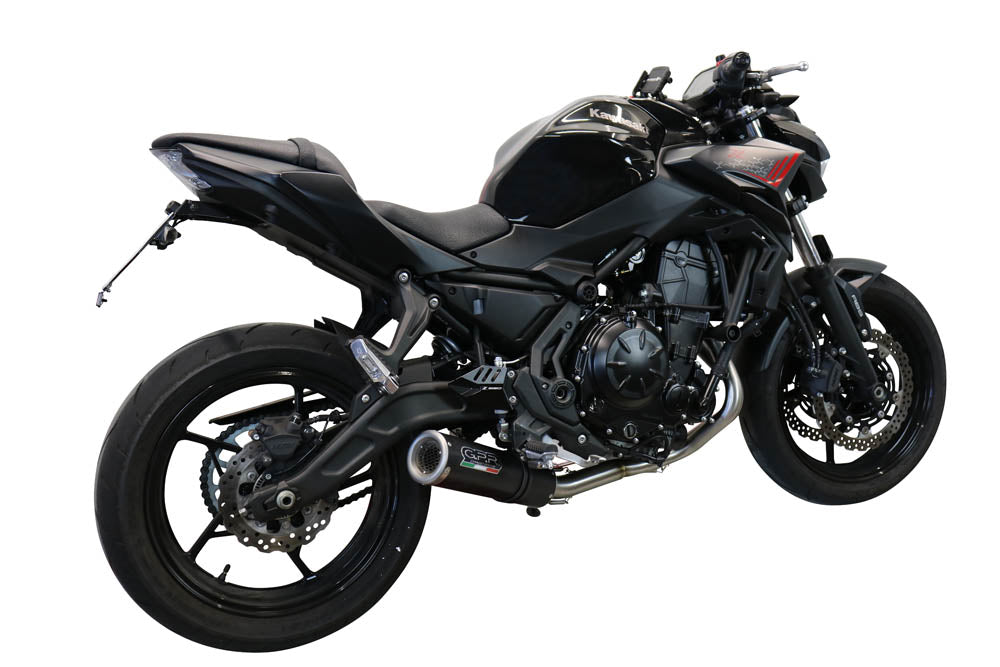 GPR-Exhaust---M3-Black-Titanium-Full-Line-for-Ninja-650-from-2021-to-2022-dB-Killer-Catalyst