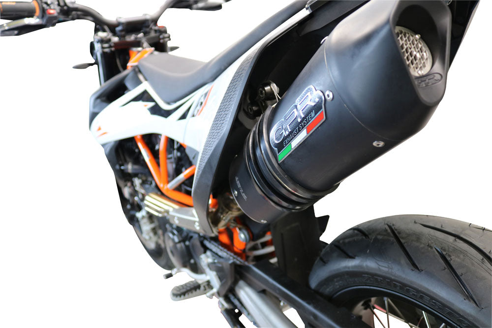 GPR-Exhaust---Furore-Evo4-Nero-Slip-on-for-SMC-690-R-from-2021-to-2024-dB-Killer-Link-Pipe-Catalyst