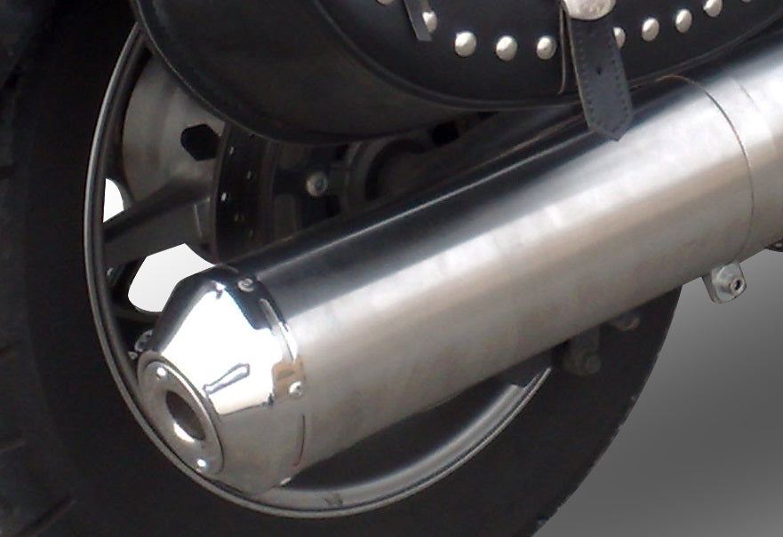 GPR-Exhaust---Inox-Oval-Bomb-Slip-on-for-XVS-1300-Midnight-STAR-from-2006-to-2014-dB-Killer-Link-Pipe-Catalyst