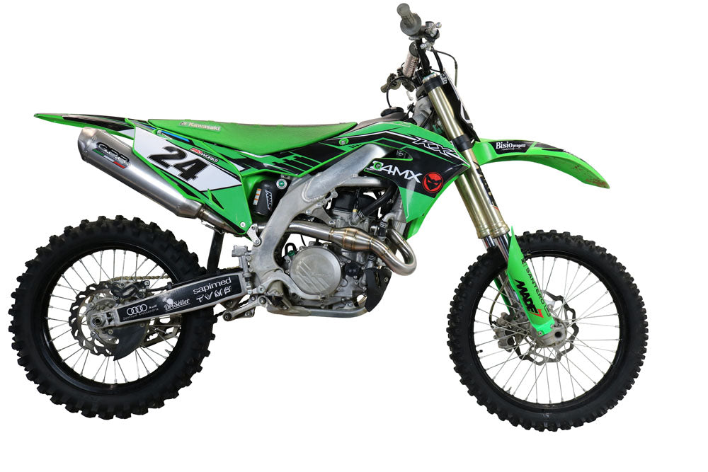 GPR-Exhaust---Pentacross-Inox-Full-Line-for-KX-450-F-from-2021-to-2023-dB-Killer-Spark-Arrestor