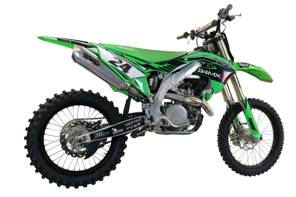 GPR-Exhaust---Pentacross-Inox-Full-Line-for-KX-450-F-from-2021-to-2023-dB-Killer-Spark-Arrestor