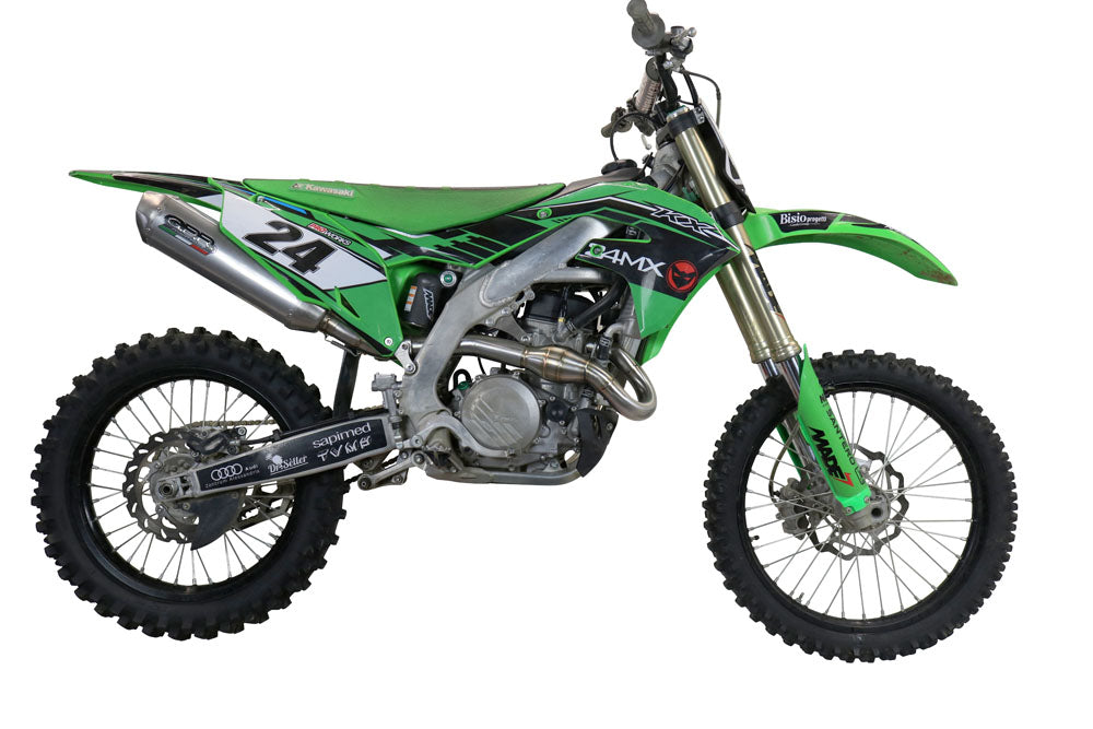 GPR-Exhaust---Pentacross-Titanium-Full-Line-for-KX-450-X-from-2021-to-2023-dB-Killer-Spark-Arrestor