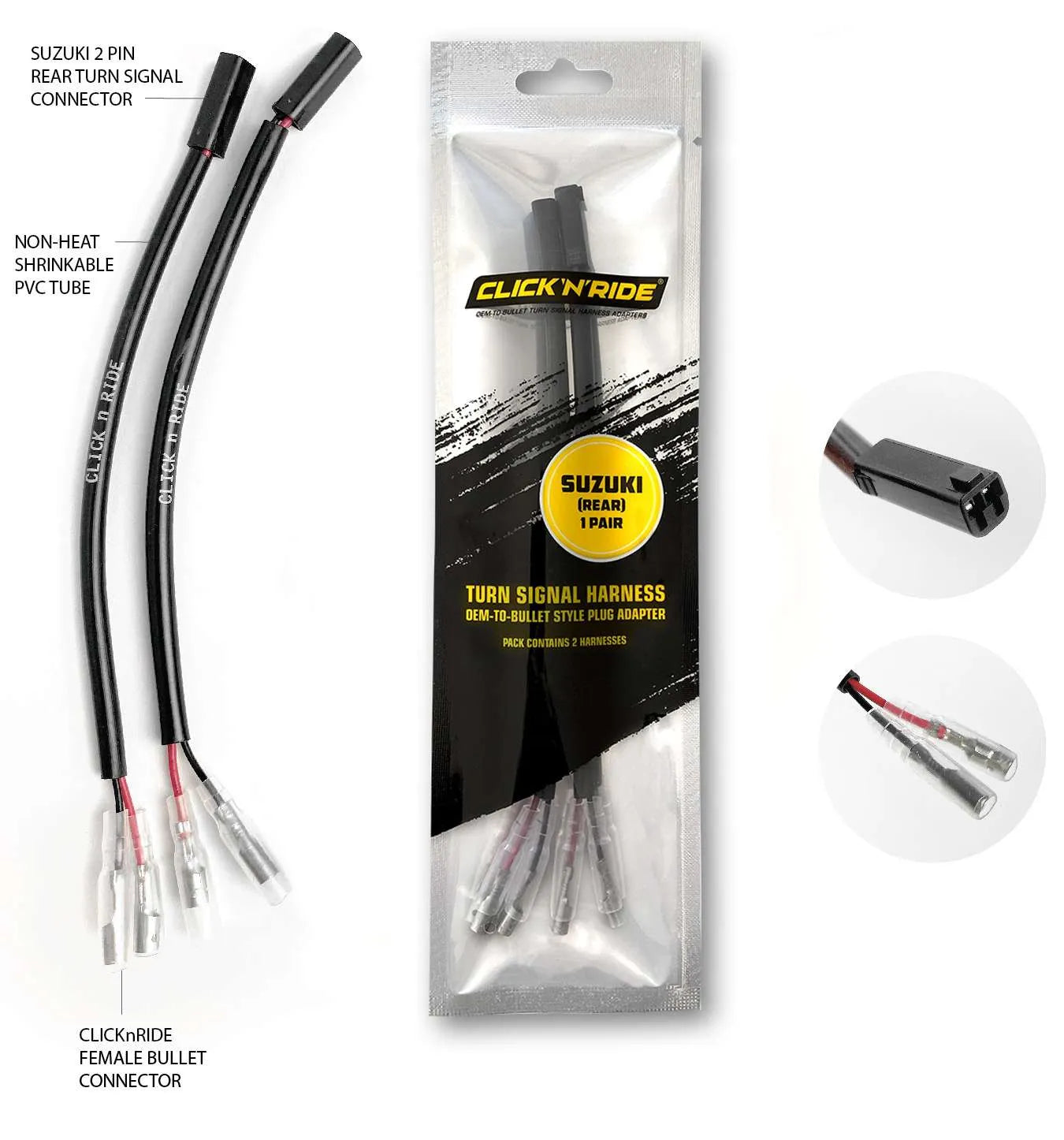 Click n Ride - Harness Converter for Suzuki Rear 2-Pin