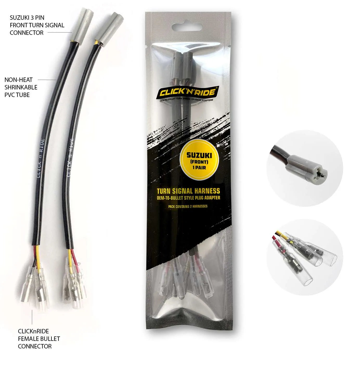 Click n Ride - Harness Converter for Suzuki Front 3-Pin