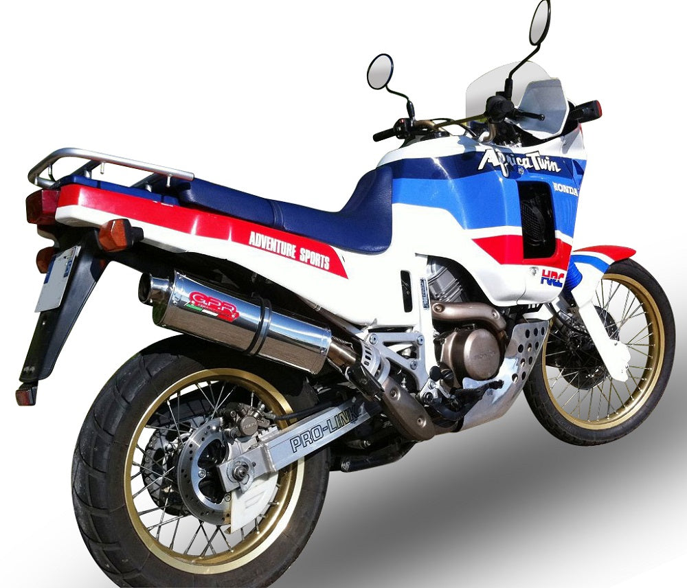 GPR-Exhaust---Trioval-Slip-on-for-Africa-TWIN-NXR-XRV-650-RD03-from-1988-to-1989-dB-Killer-Link-Pipe