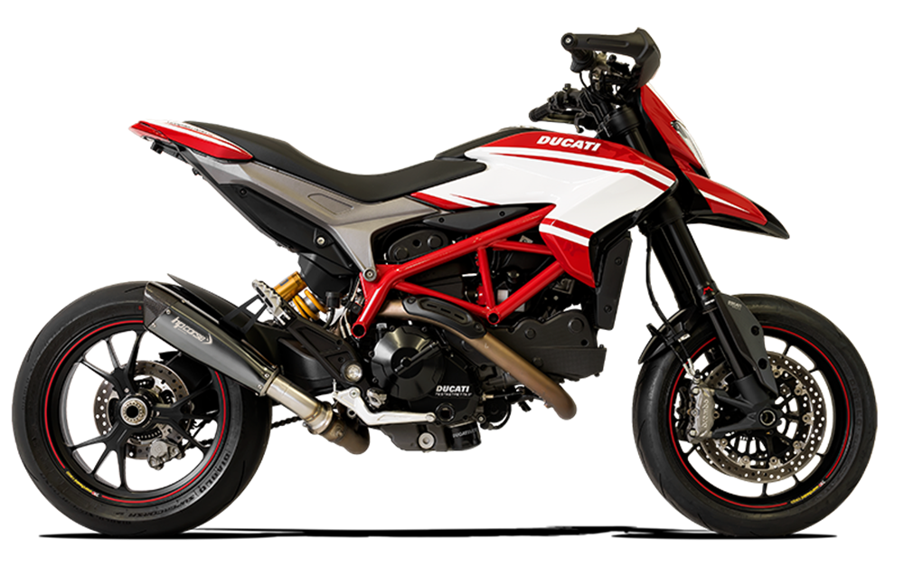 HPCorse - Evoxtreme 310mm muffler for Ducati Hypermotard 821 with Slip on Link-pipe low position