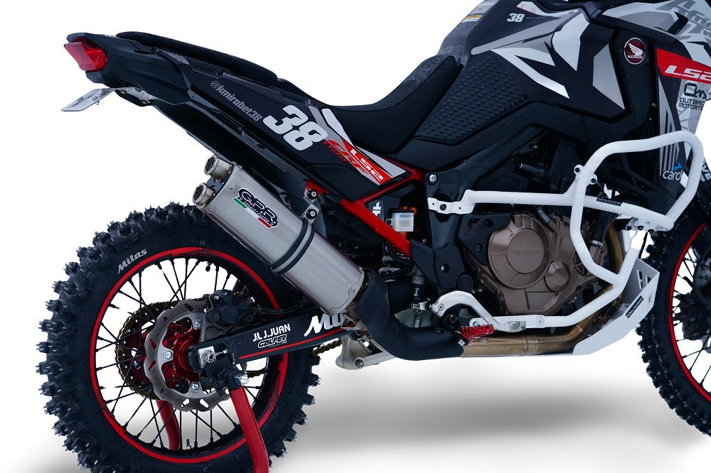 GPR-Exhaust---Dual-Inox-Slip-on-for-CRF-1100-L-Africa-TWIN-Adventure-Sport-from-2020-to-2025-dB-Killer-Link-Pipe