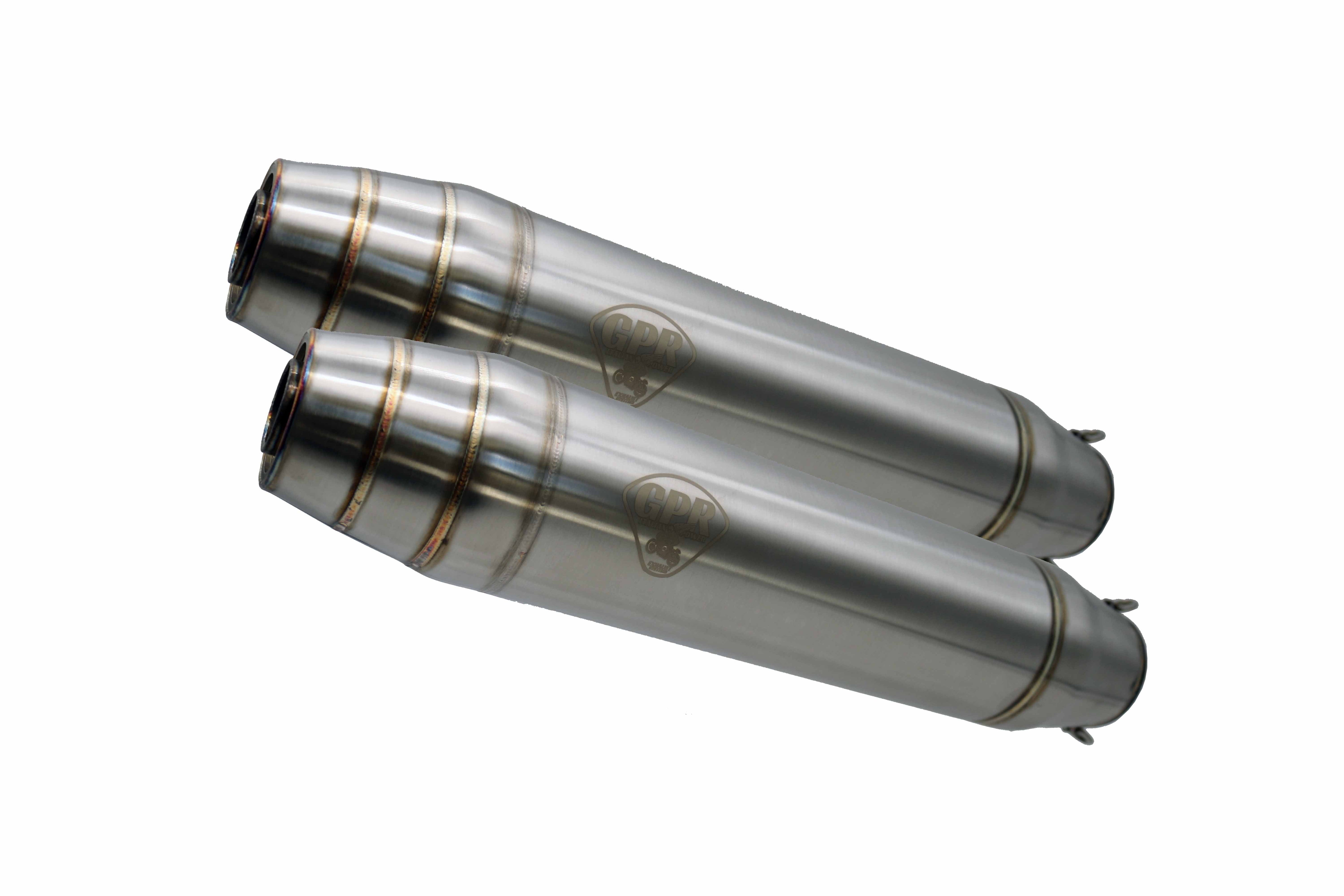 GPR-Exhaust---Deeptone-Inox-Cafè-Racer-Silencers-without-link-pipe-for-XL-125-G-from-1980-to-1985-Dual-Universal-Homologated-Silencer-Kit-Without-Link-Pipes