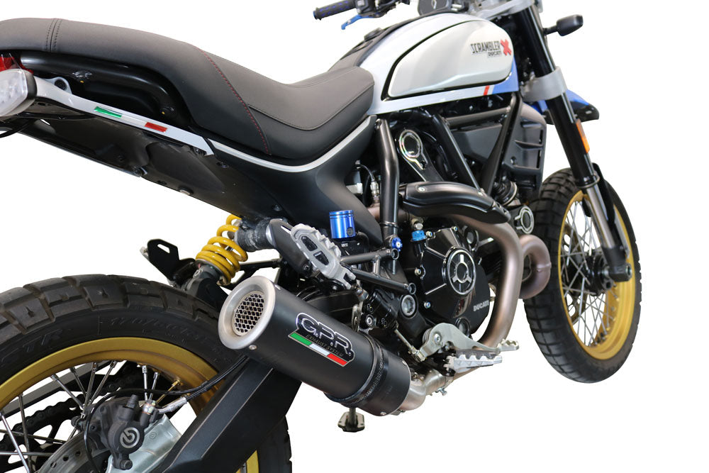 GPR-Exhaust---M3-Black-Titanium-Slip-on-for-Scrambler-800-ICON-Icon-DARK-from-2021-to-2022-dB-Killer-Link-Pipe-Catalyst