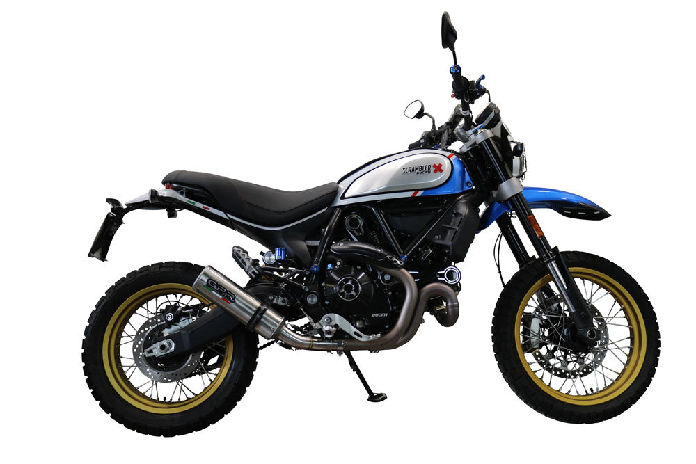 GPR-Exhaust---M3-Titanium-Natural-Slip-on-for-Scrambler-800-Desert-SLED-DS-Fasthouse-from-2021-to-2024-dB-Killer-Link-Pipe-Catalyst