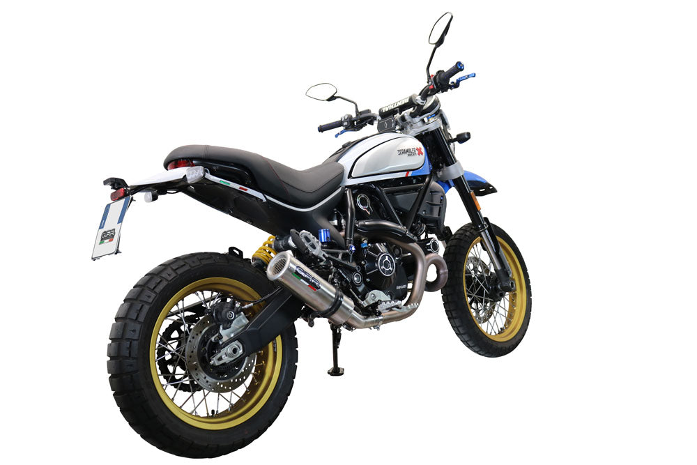 GPR-Exhaust---M3-Titanium-Natural-Slip-on-for-Scrambler-800-Desert-SLED-DS-Fasthouse-from-2021-to-2024-dB-Killer-Link-Pipe-Catalyst