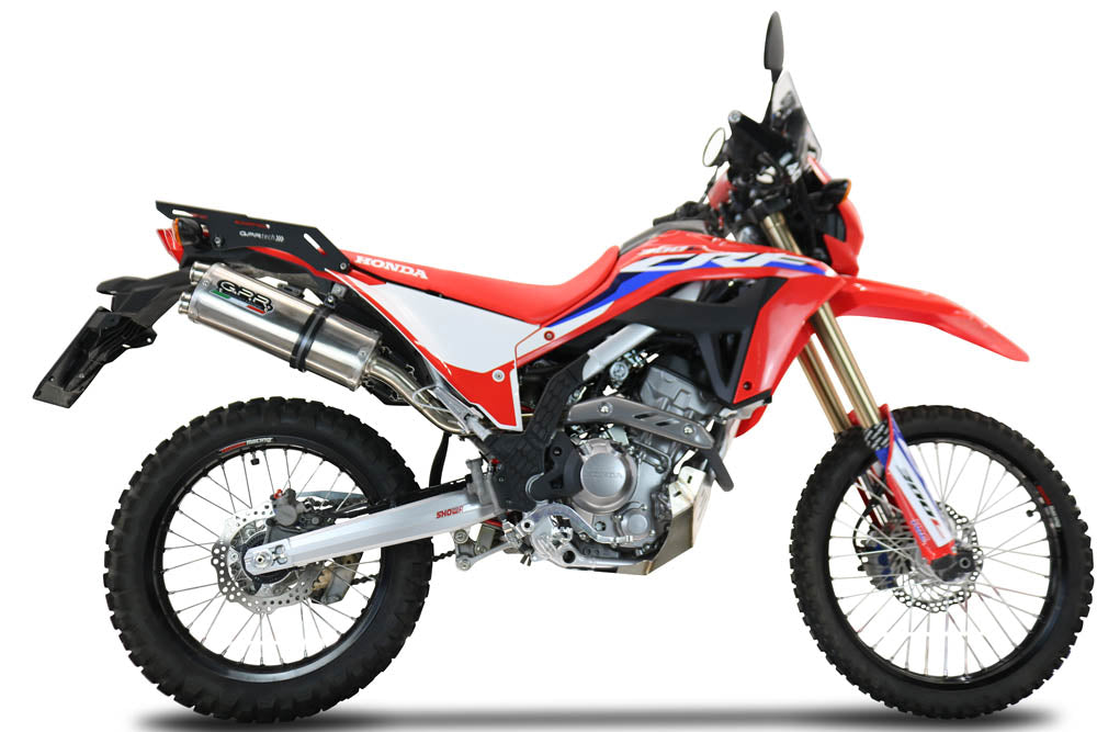 GPR-Exhaust---Dual-Inox-Slip-on-for-CRF-300-L-Rally-from-2021-to-2024-dB-Killer-Link-Pipe-Catalyst