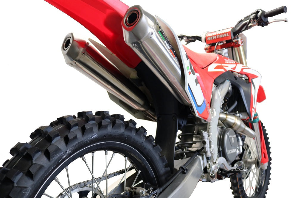 GPR-Exhaust---Pentacross-Inox-Double-Full-Line-for-CRF-450-R-RX-from-2017-to-2020-dB-Killer-Spark-Arrestor