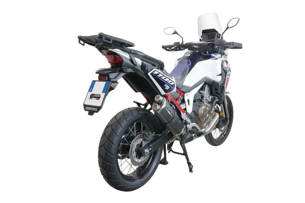 GPR-Exhaust---Dual-Poppy-Slip-on-for-CRF-1100-L-Africa-TWIN-from-2020-to-2025-dB-Killer-Link-Pipe