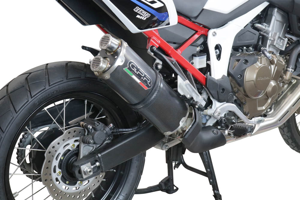 GPR-Exhaust---Dual-Poppy-Slip-on-for-CRF-1100-L-Africa-TWIN-from-2020-to-2025-dB-Killer-Link-Pipe