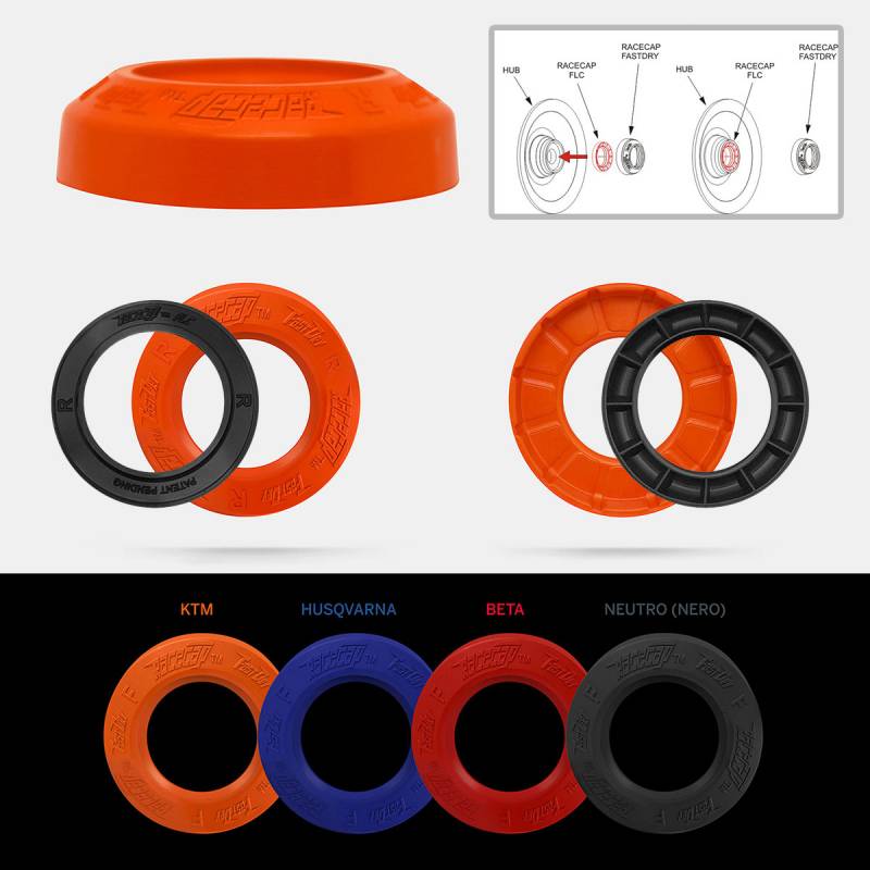 RaceCap - Wheel Bearings Protection Caps Front and Rear for Husqvarna /Husaberg/ GasGas EC /KTM EXC and SX