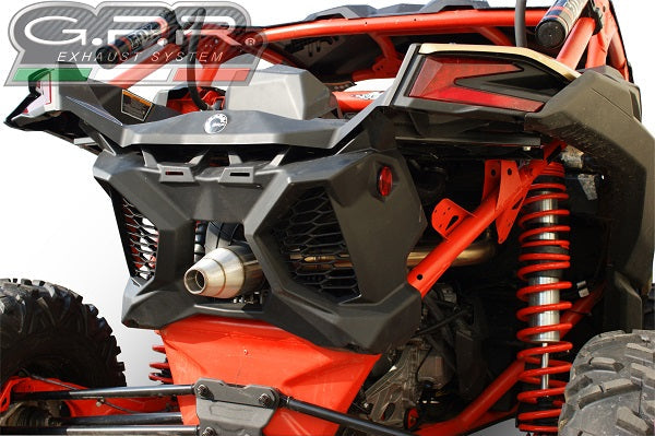 GPR-Exhaust---Deeptone-Atv-Slip-on-for-Maverick-X3-Turbo-Buggy-from-2017-to-2024-dB-Killer-Link-Pipe