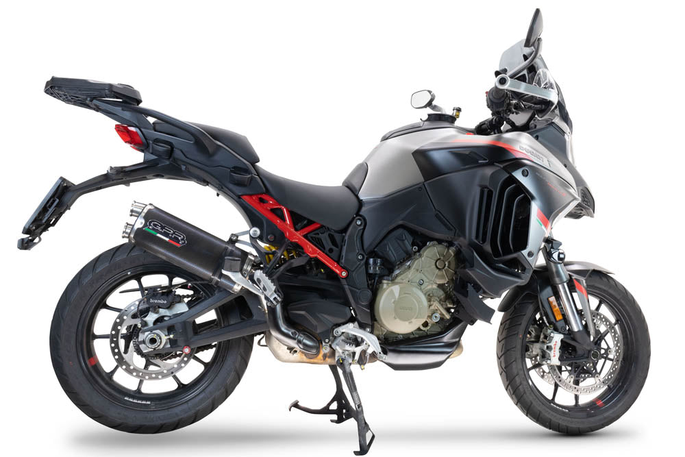 GPR-Exhaust---Dual-Poppy-Slip-on-for-Multistrada-V4-Grand-TOUR-from-2024-to-2025-dB-Killer-Link-Pipe