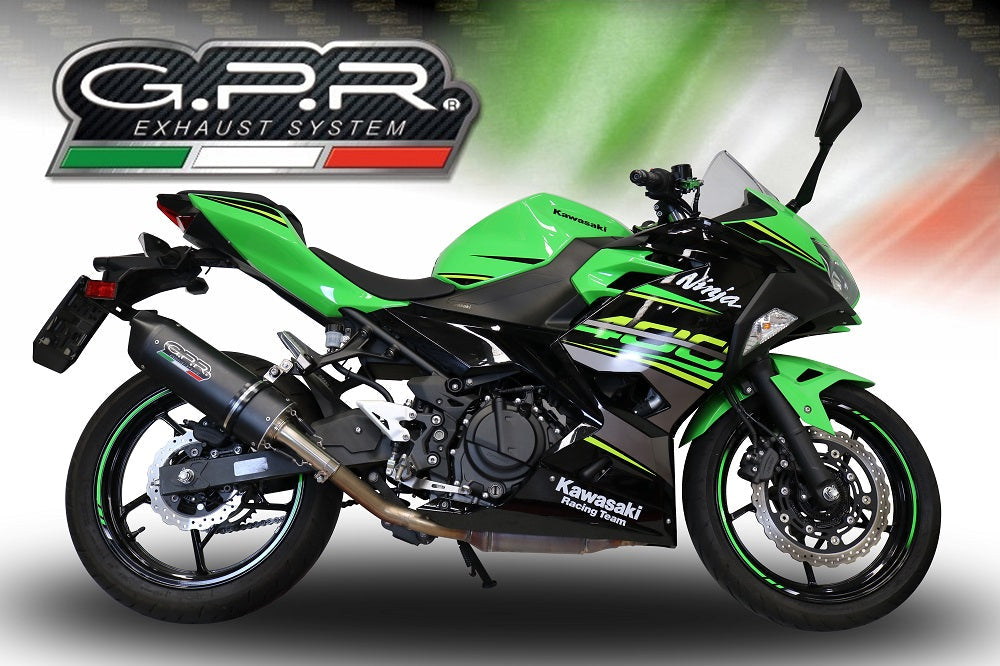 GPR-Exhaust---Furore-Evo4-Nero-Slip-on-for-Ninja-400-from-2023-to-2025-dB-Killer-Link-Pipe