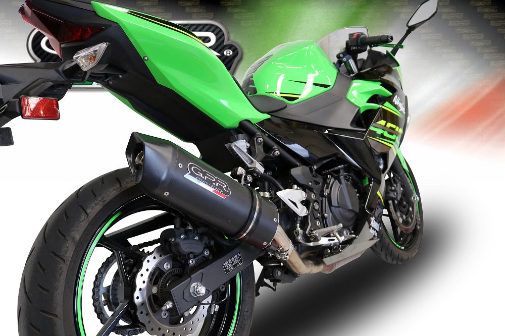 GPR-Exhaust---Furore-Evo4-Nero-Slip-on-for-Ninja-400-from-2023-to-2025-dB-Killer-Link-Pipe
