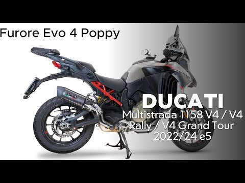 GPR-Exhaust---Furore-Evo4-Poppy-Slip-on-for-Multistrada-V4-S-from-2022-to-2024-dB-Killer-Link-Pipe