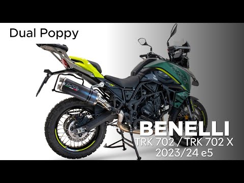 GPR-Exhaust---Dual-Poppy-Slip-on-for-TRK-702-X-from-2023-to-2024-dB-Killer-Link-Pipe