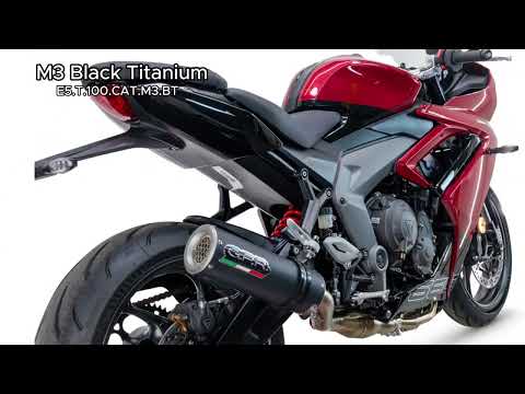 GPR-Exhaust---M3-Black-Titanium-Full-Line-for-Daytona-660-from-2023-to-2025-dB-Killer-Catalyst