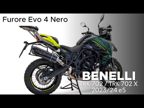 GPR-Exhaust---Furore-Evo4-Nero-Slip-on-for-TRK-702-from-2023-to-2024-dB-Killer-Link-Pipe