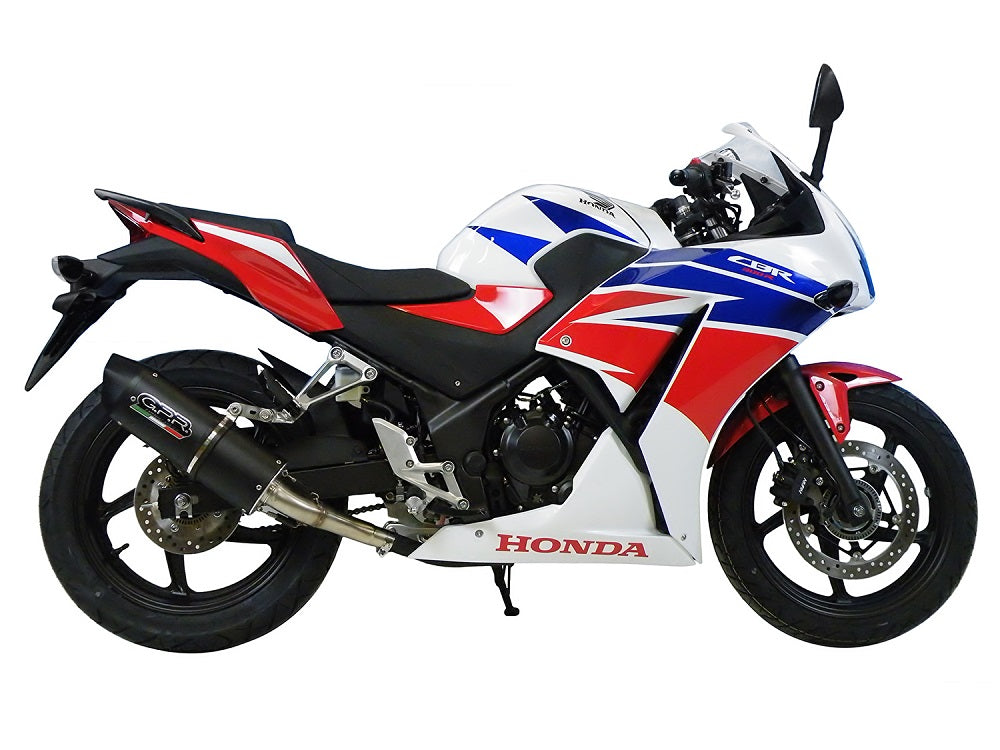 GPR-Exhaust---Furore-Nero-Slip-on-for-CBR-300-R-from-2014-to-2016-dB-Killer-Link-Pipe-Catalyst