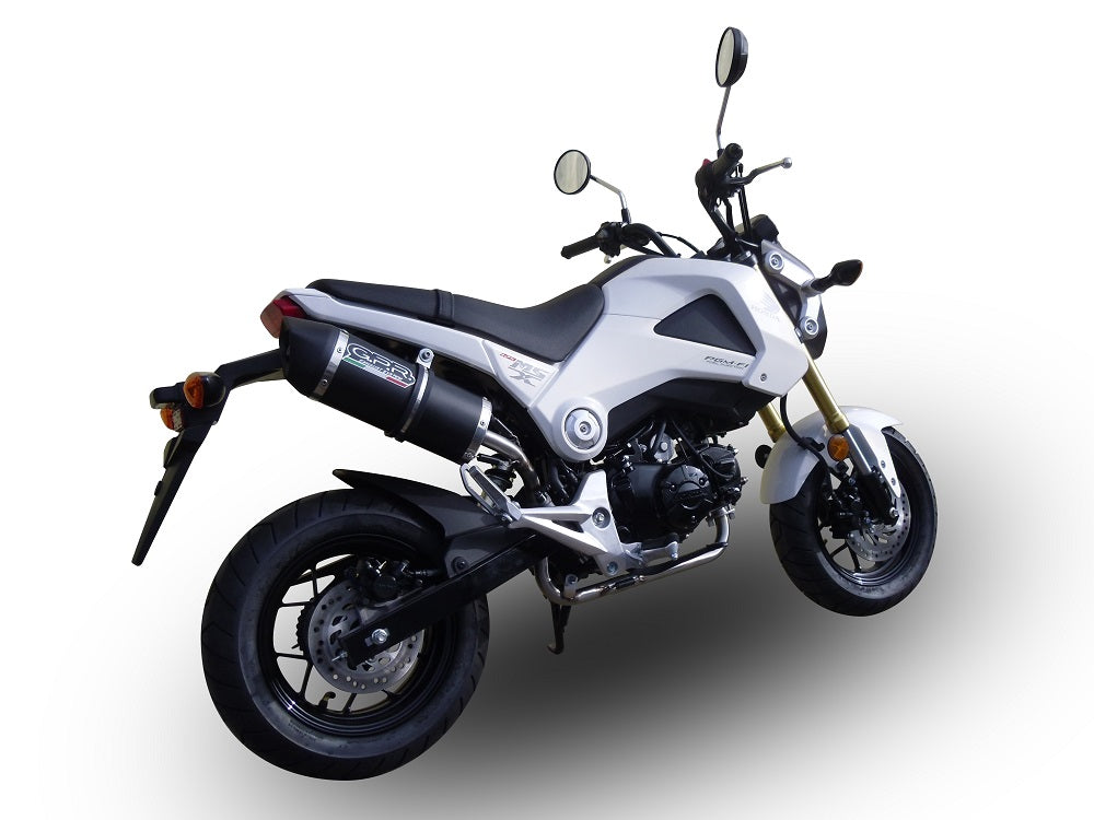 GPR-Exhaust---Furore-Nero-Full-Line-for-MSX-GROM-125-from-2013-to-2017-dB-Killer-Catalyst