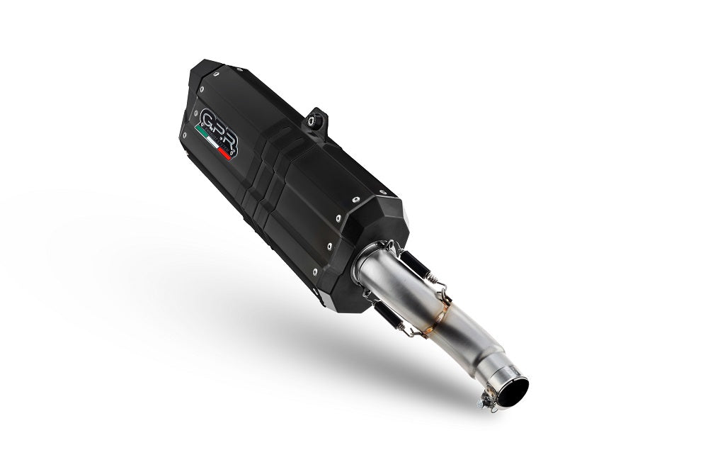 GPR-Exhaust---Hyper-Sonic-Black-Titanium-Slip-on-for-F-750-GS-from-2021-to-2024-dB-Killer-Link-Pipe