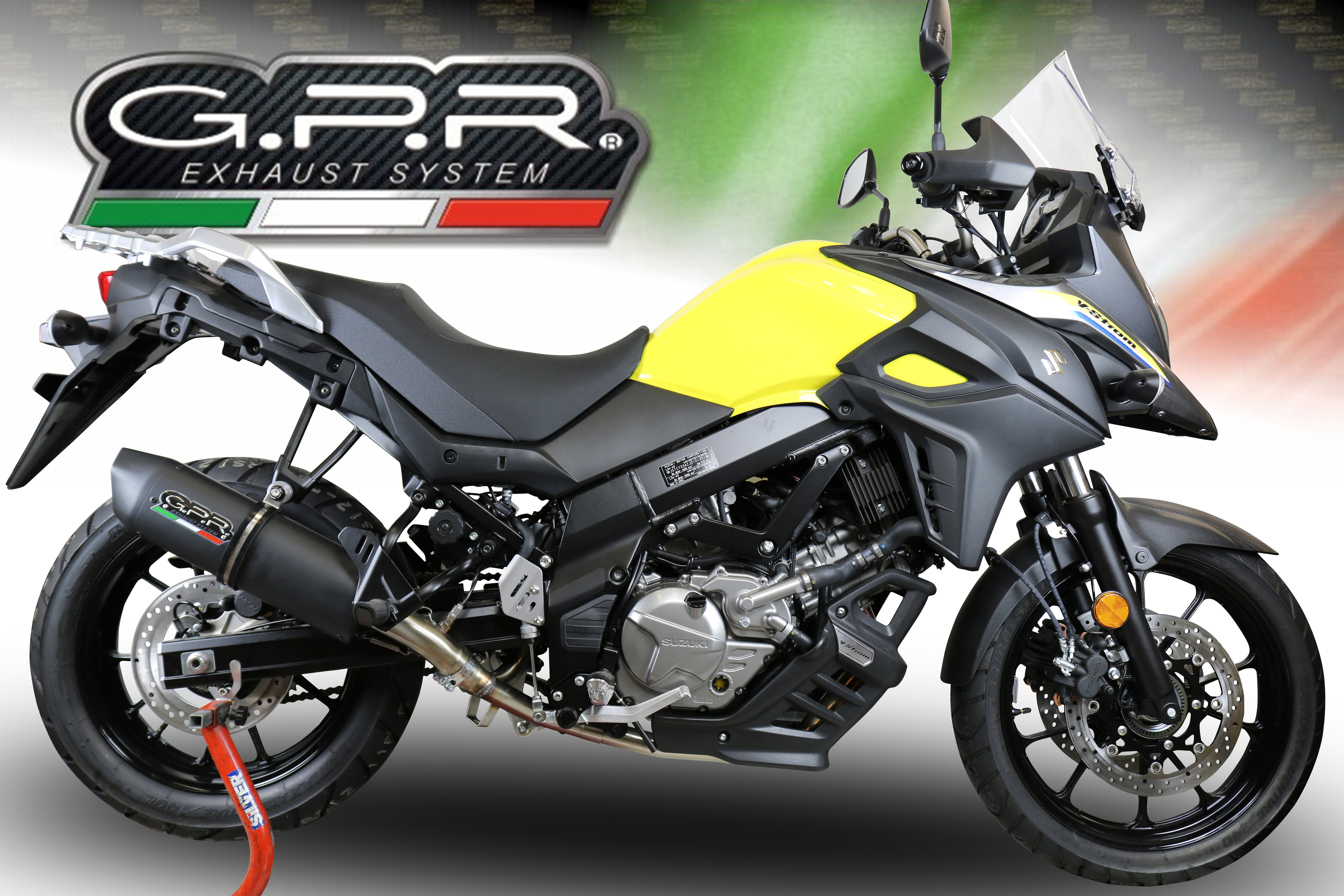 GPR-Exhaust---Furore-Evo4-Nero-Mid-Line-for-V-Strom-DL650-from-2017-to-2020-dB-Killer-Catalyst-
