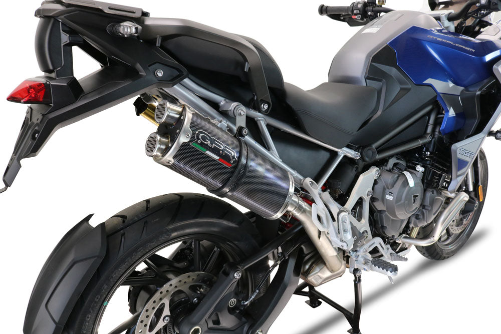 GPR-Exhaust---Dual-Poppy-Slip-on-for-Tiger-1200-GT-Rally-from-2022-to-2024-dB-Killer-Link-Pipe