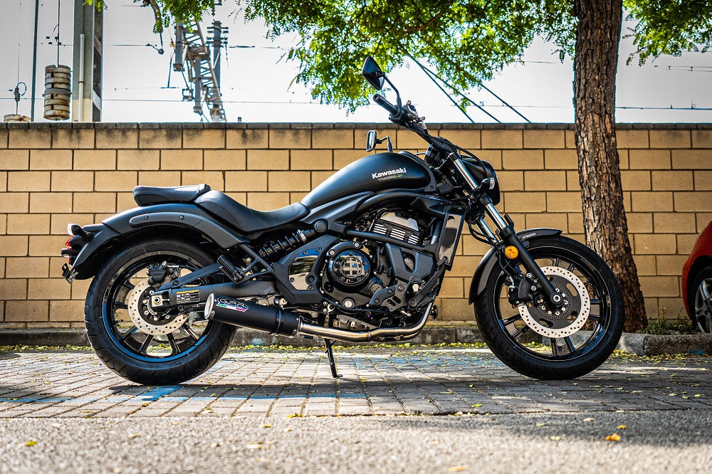 GPR-Exhaust---M3-Black-Titanium-Full-Line-for-Vulcan-650-S-from-2021-to-2023-dB-Killer-Catalyst