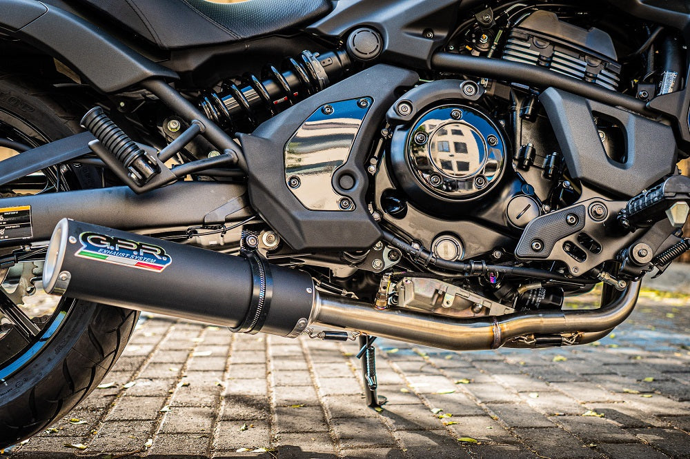 GPR-Exhaust---M3-Black-Titanium-Full-Line-for-Vulcan-650-S-from-2014-to-2016-dB-Killer-Catalyst