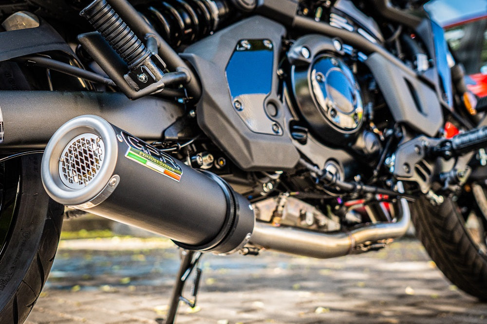 GPR-Exhaust---M3-Black-Titanium-Full-Line-for-Vulcan-650-S-from-2021-to-2023-dB-Killer-Catalyst