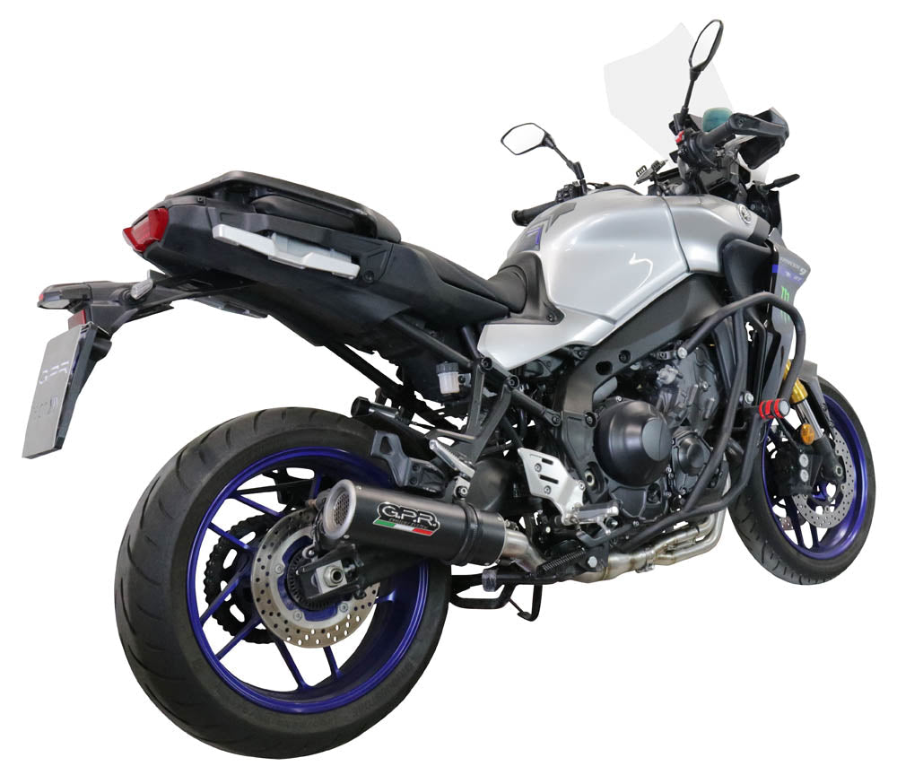 GPR-Exhaust---M3-Black-Titanium-Full-Line-for-Tracer-9-from-2021-to-2024-dB-Killer-Catalyst