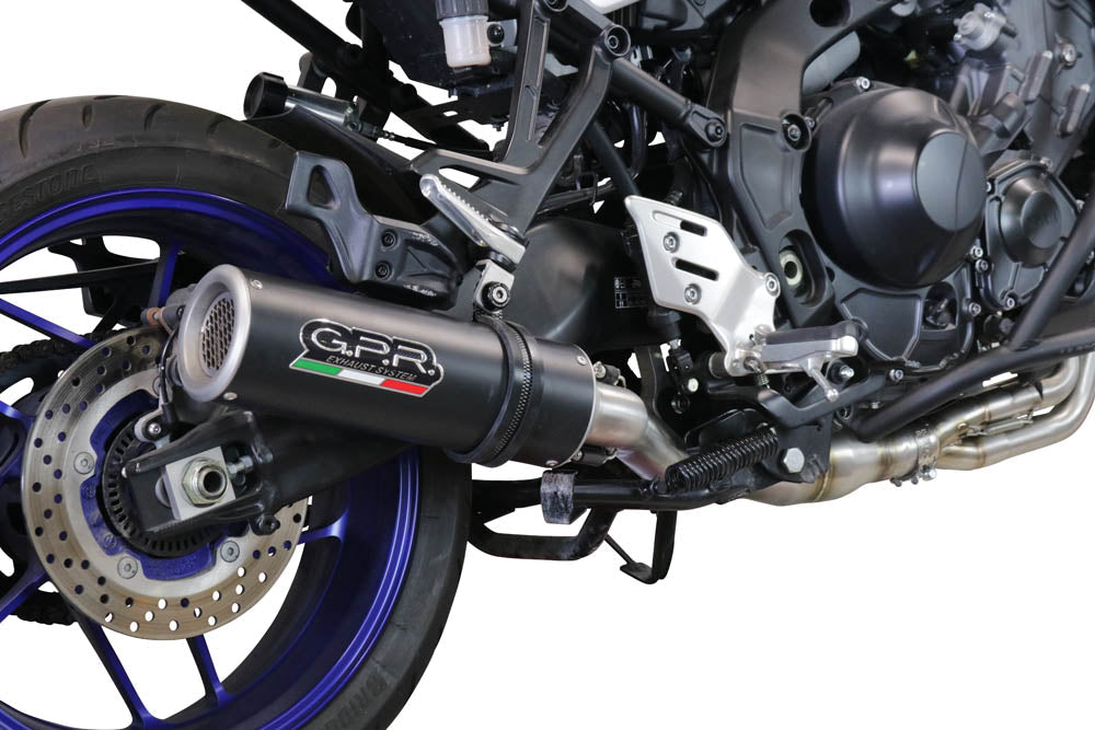GPR-Exhaust---M3-Black-Titanium-Full-Line-for-Tracer-9-from-2021-to-2024-dB-Killer-Catalyst