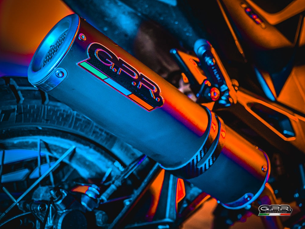 GPR-Exhaust---M3-Black-Titanium-Full-Line-for-GK-125-from-2022-to-2024-dB-Killer-Catalyst